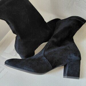 Stuart Weitzman Suede Bootie Black size 8